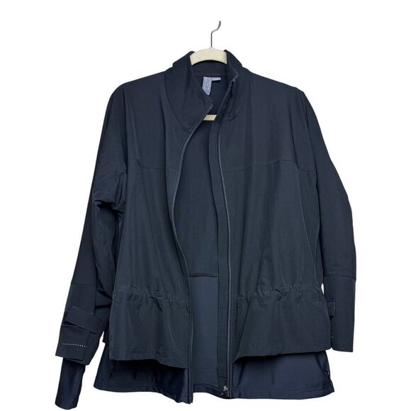 Sweaty Betty Fast Lane Running Zip Up Workout Jacket in Black Sz. 12 - Picture 3 of 7